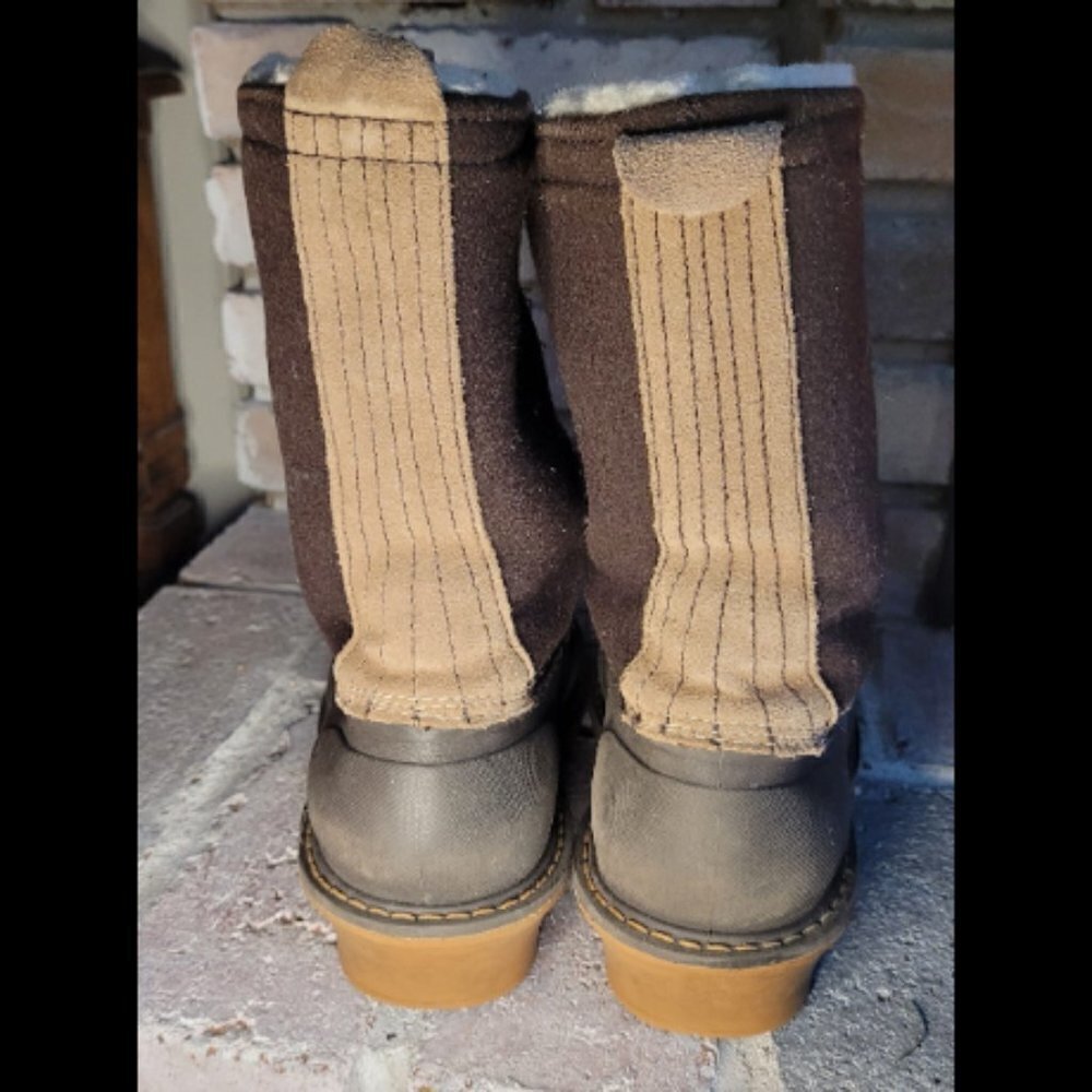 Woolrich Fully Wooly Winter Boots Brown Fuzzy Waterproof Size 8.5 - Picture 5 of 9